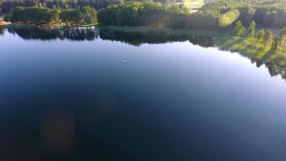 Beautiful Lake Aerial View