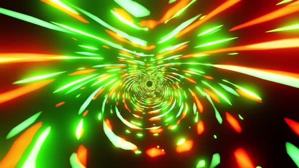 Green And Orange Neon Splash Background VJ Loop 4K alt