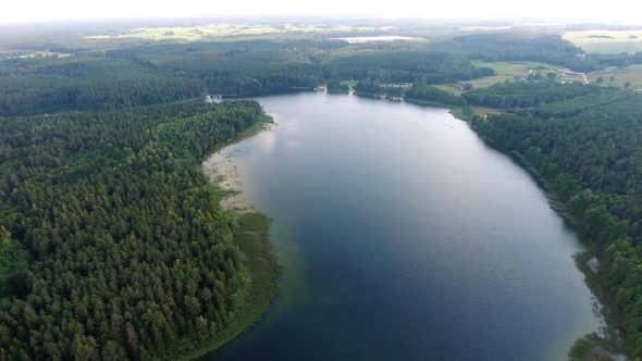 Beautiful Lake Aerial View