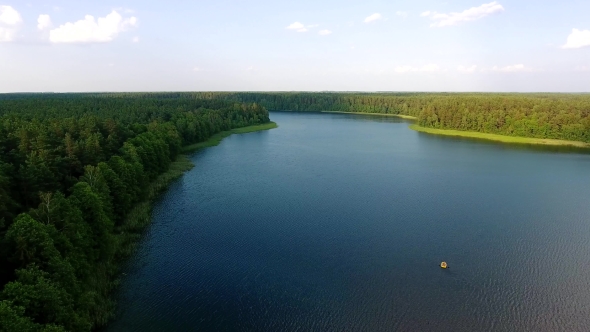 Beautiful Lake Aerial View