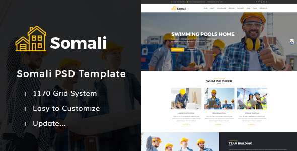 Somali - Construction PSD Templates - Business Corporate