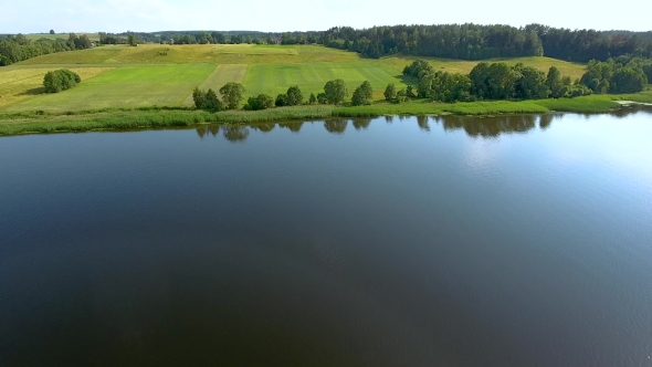 Beautiful River With Green Banks