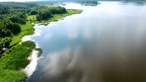 Beautiful River With Green Banks