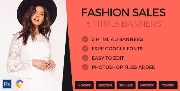 Fashion Sales Ads Banner HTML5 - GWD