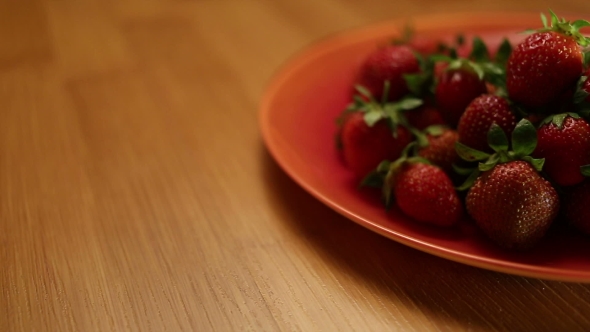 Strawberryes On a Plate