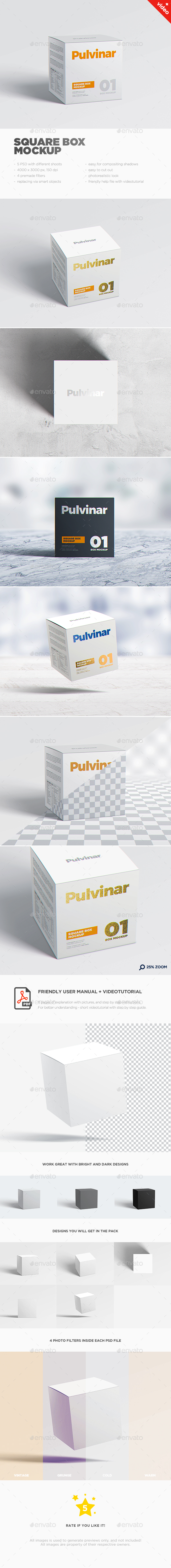 Download Box Packaging Mockup Square By Goner13 Graphicriver