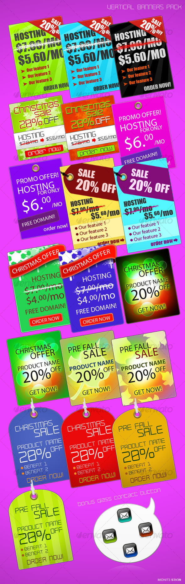 Vertical Banners Pack - Web Elements