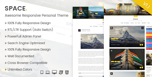 Space - Awesome - ThemeForest 16900732
