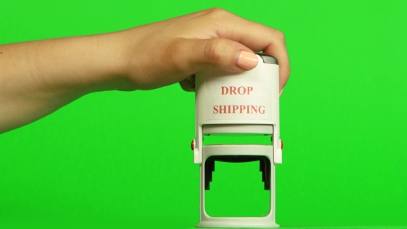 White Stamp Drop Shipping. . Green Screen alt