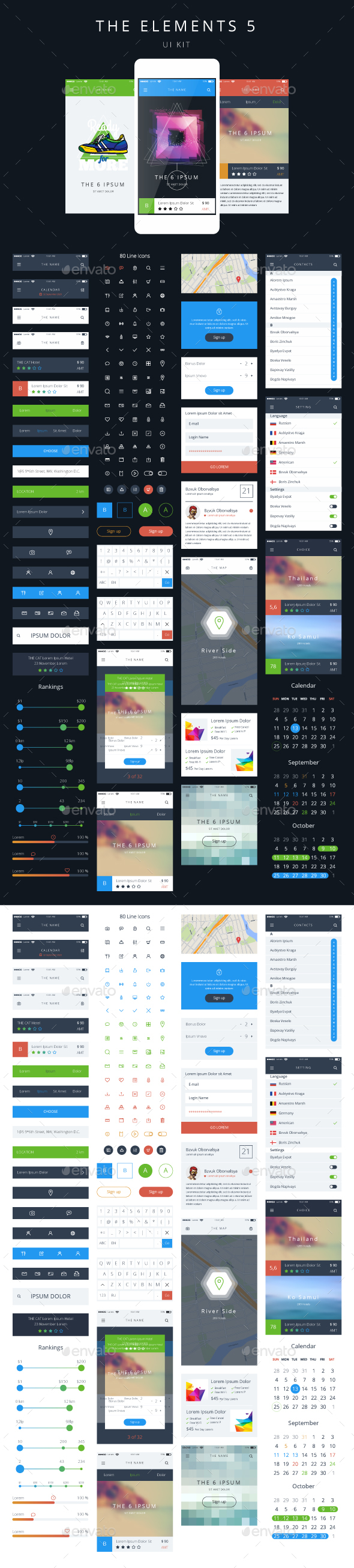 Vector Phone GUI Template UI Kit - Media Technology