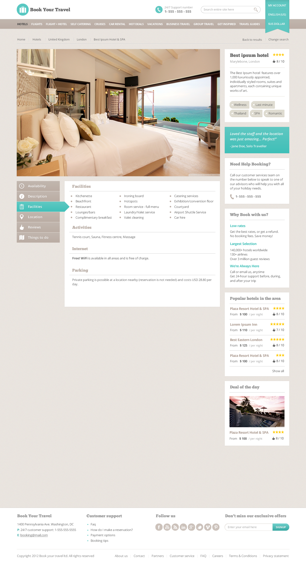 Book Your Travel - Online Booking Template