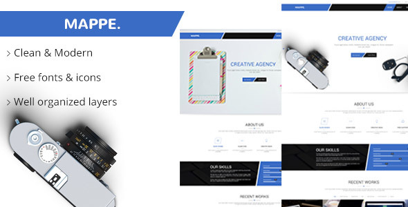 Mappe Portfolio PSD Template