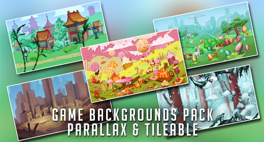 Game Backgrounds Parallax and Tileable Pack