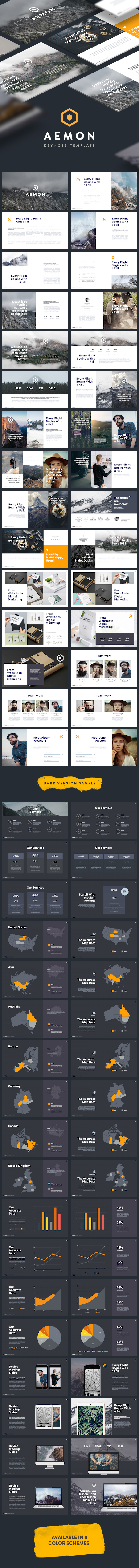 AEMON - Minimal & Creative Keynote Template - Keynote Templates Presentation Templates