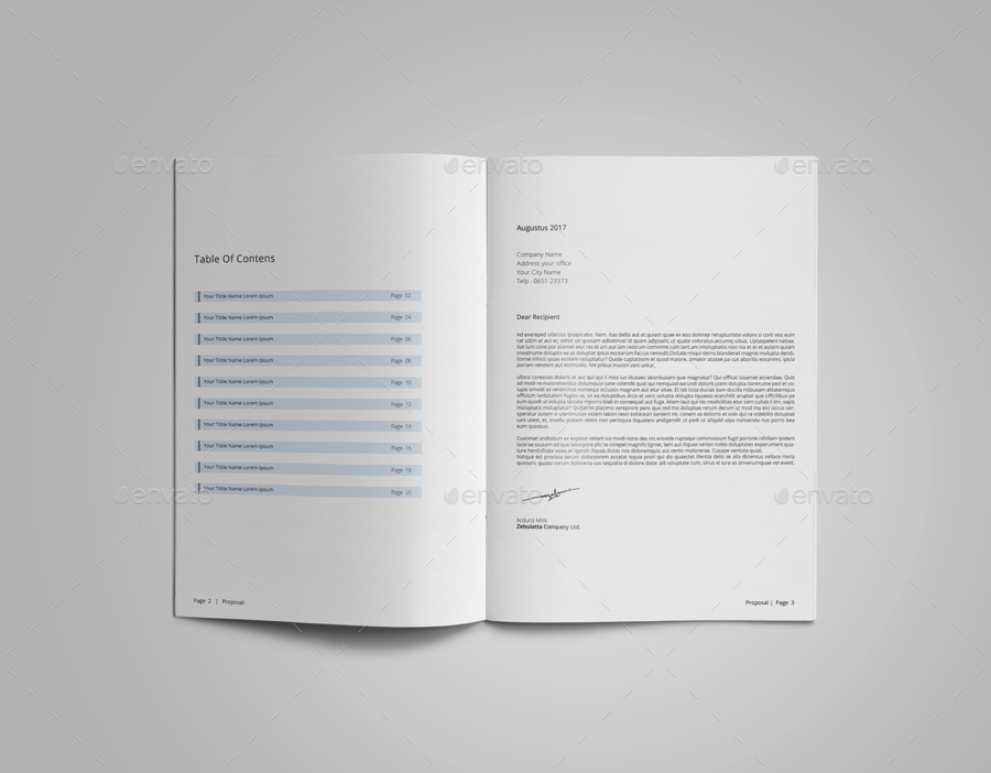 Clean Proposal Project Template Print Templates GraphicRiver