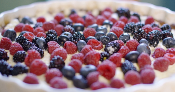 Freshly Baked Homemade Pie With Assorted Berries alt