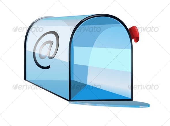 Glossy mailbox as a computer icon - Objects Vectors