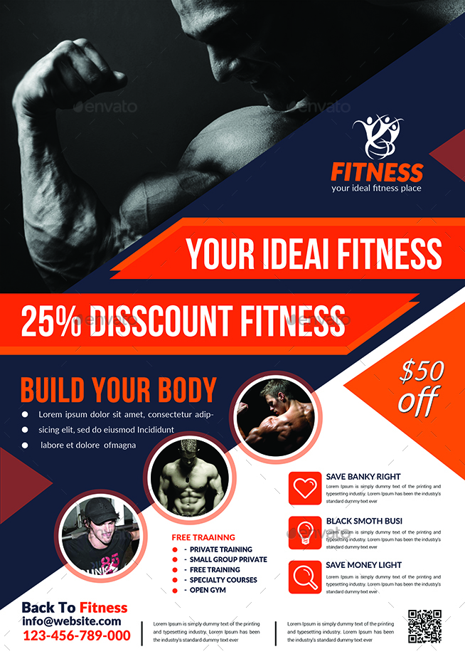 Fitness Flyer, Print Templates | GraphicRiver