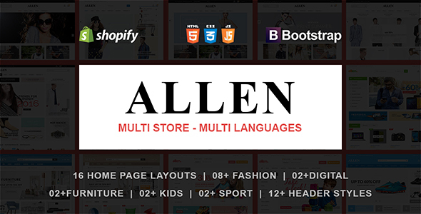 Allen - Responsive Shopify Theme - Shopify eCommerce
