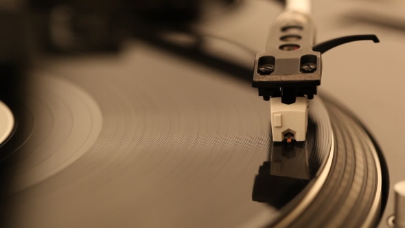 DJ Needle On Spinning Turntable, Stock Footage | VideoHive