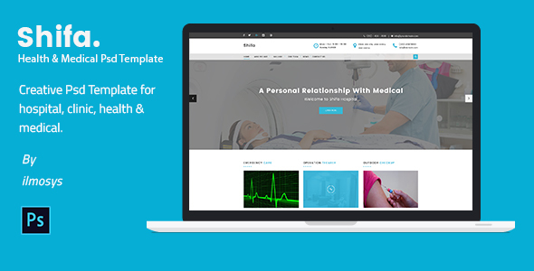 Shifa - Health & Medical PSD Template - Health & Beauty Retail