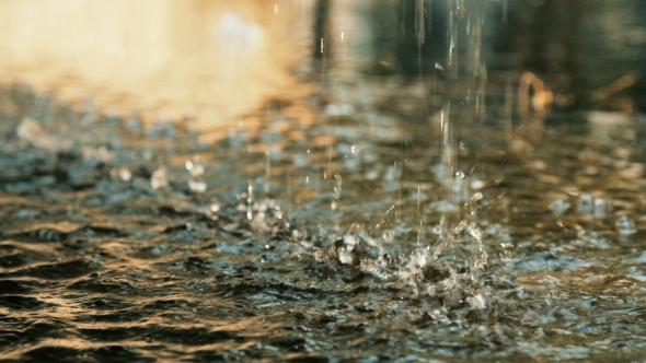 Dripping Water, In The Sunlight., Stock Footage | VideoHive