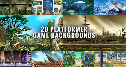 2D Platformer Game Backgrounds