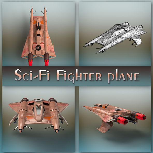 Sci-Fi Fighter plane - 3Docean 17684244