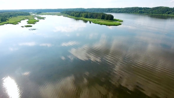 Beautiful River With Green Banks