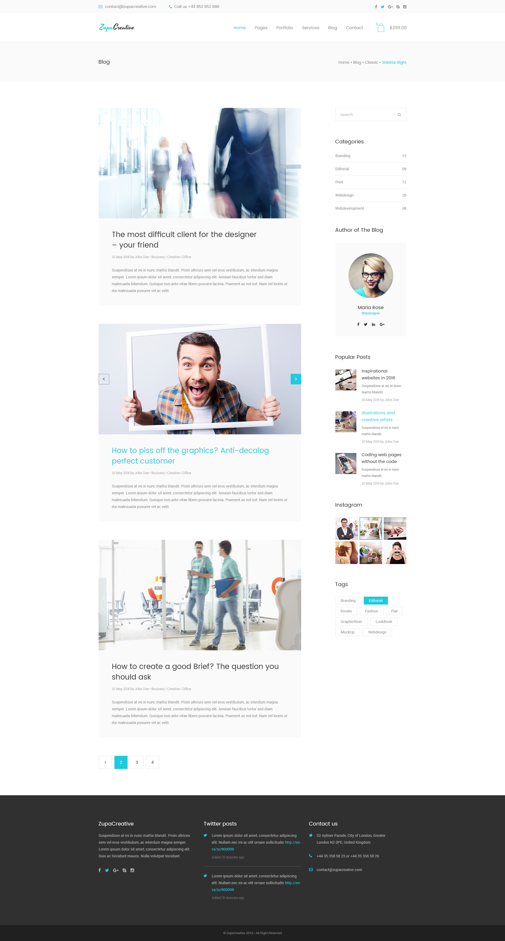 Zupacreative – Business And Creative Agency – Psd Template By Artbart