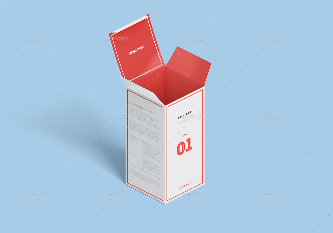 Download Package Box Mock-up, Set 1: Rectangle box by webandcat ...