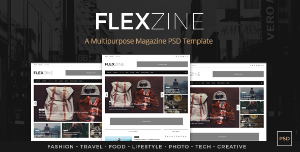 FlexZine -Magazine PSD - ThemeForest 16176449