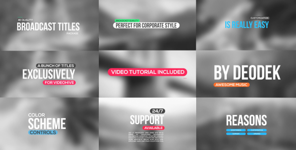 4k Titles Package - VideoHive 17711580