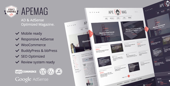 Apemag - Stylish WordPress Theme Magazine with Review System - News / Editorial Blog / Magazine