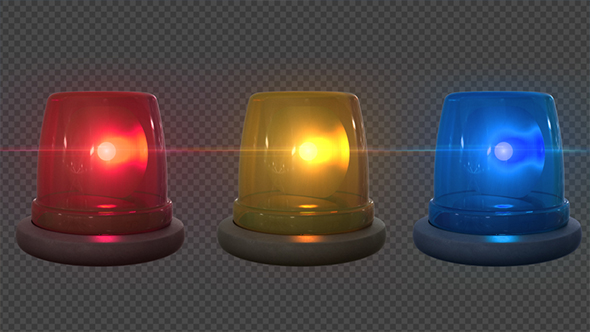 Police Or Ambulance Red Flasher Siren (3-Pack)