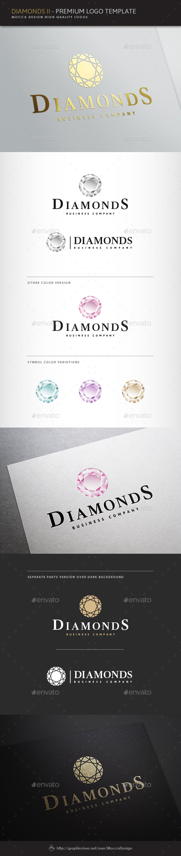 Diamonds II Logo - Objects Logo Templates