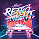 80`s New Retro Night Party Flyer 