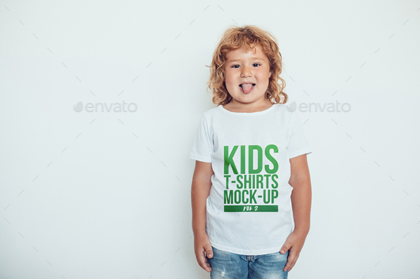 kid mockup shirt t Studio Mock by GraphicRiver  Up Shirt Freeman  Kids T