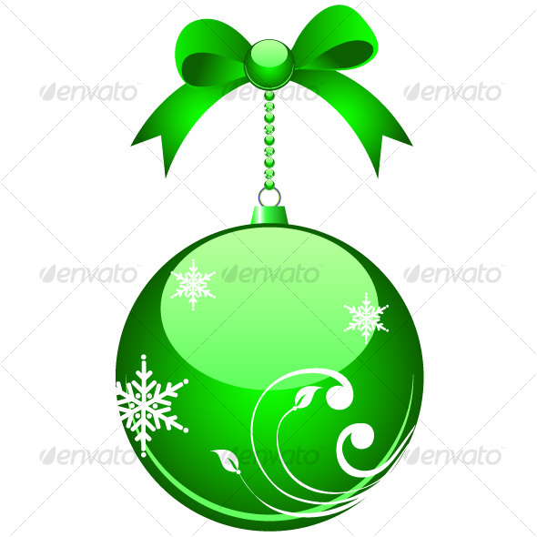 Green christmas ball