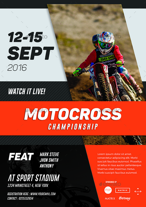 extreme sport flyer by vynetta graphicriver sports flyers