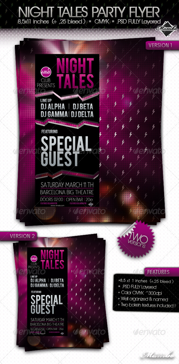 Night Tales - Party Flyer - Clubs & Parties Events
