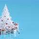 Rotating white Christmas tree with lights and gift boxes - VideoHive Item for Sale