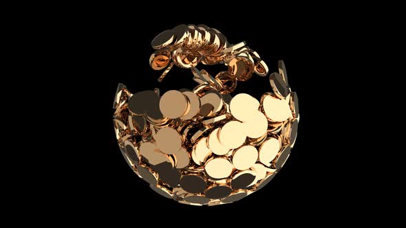 Golden Coins Sphere