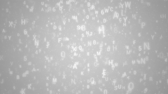 Alphabet Loopable Rotation White Background