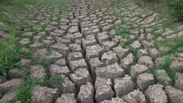 Cracked Soil Ground Of Dried River
