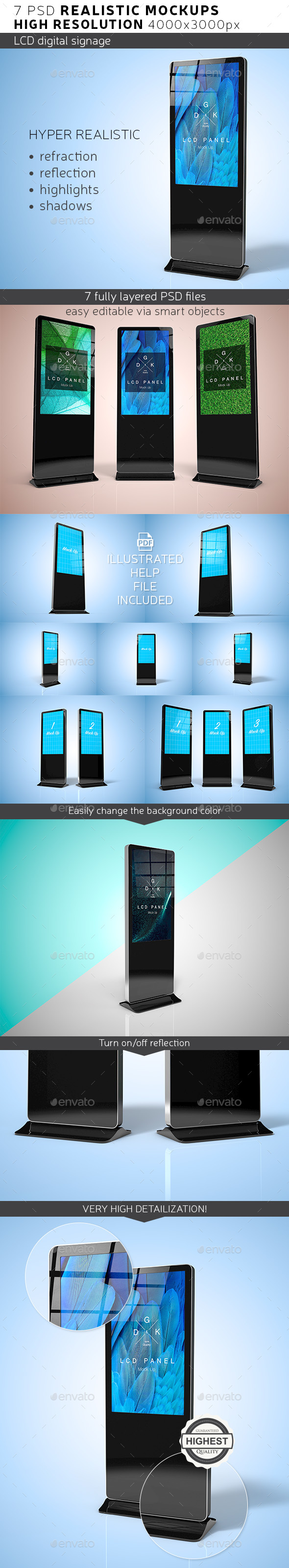 Download Lcd Digital Signage Mockup By Dkgoodart Graphicriver