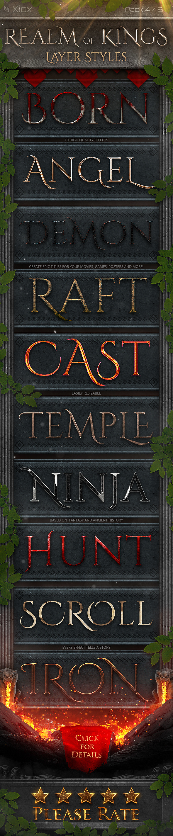 Realm of Kings - Style Pack 4 - - Text Effects Actions
