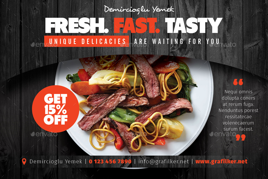 Restaurant Postcard Templates, Print Templates GraphicRiver