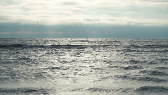 Sun Reflection On Sea Surface