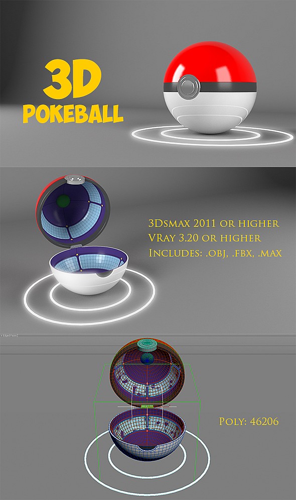 3D Pokeball - 3Docean 17746254